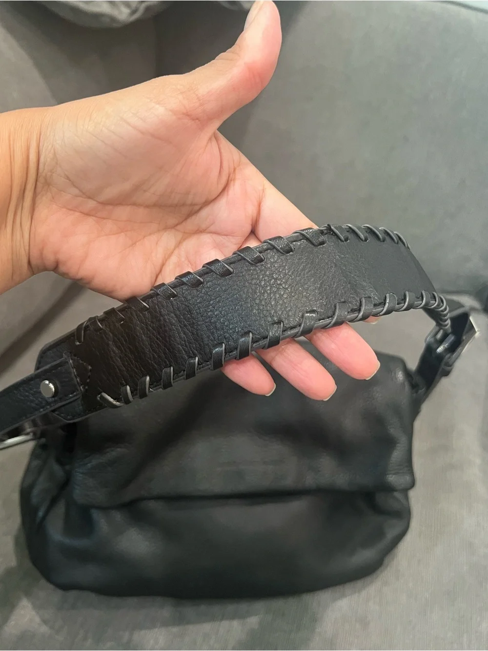 Aimee Kestenberg Hobo Pebbled Black Leather